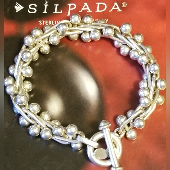 RARE Authentic Silpada Sterling Silver DNA Bracelet - Picture 2 of 12